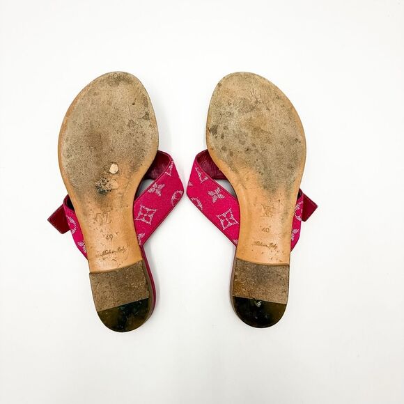 Louis Vuitton LV Monogram Sandals Flats EU 40 US 10 - Picture 10 of 11
